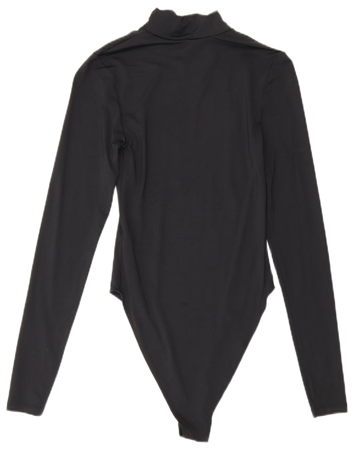 Zara Mujer Body Manga Larga UK 8 Small Poliamida Negro