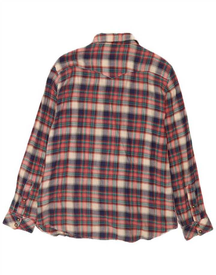 Camisa De Franela De Algodón Con Cuadros Multicolores Grandes Lee Hombre