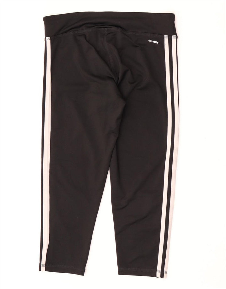 Adidas Mujer Climalite Capri Leggings Reino Unido 12/14 Mediano Negro Poliéster