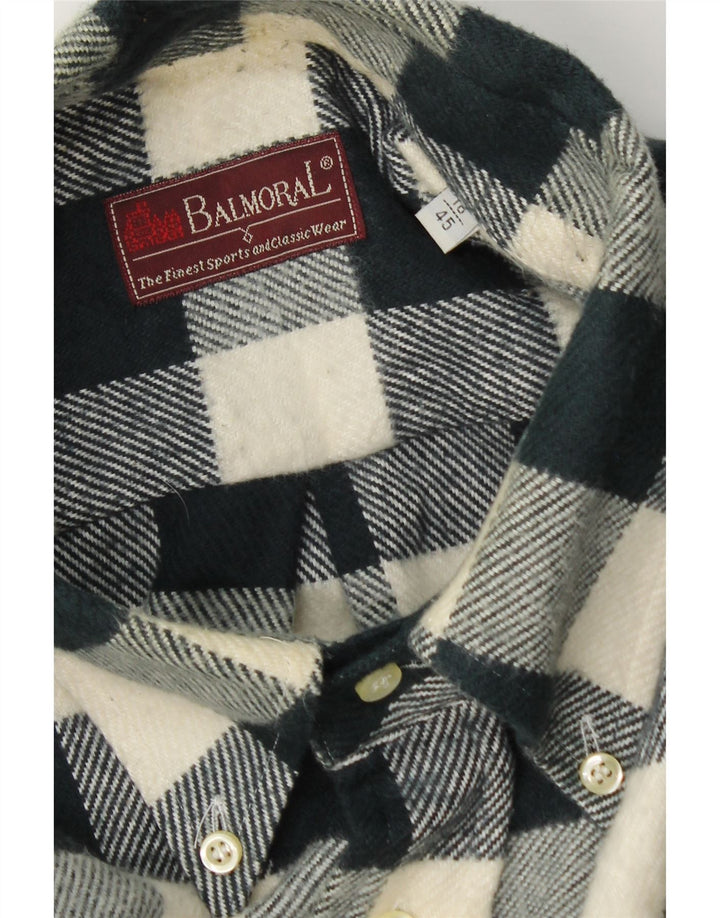 Balmoral Camisa de franela para hombre Talla 45 18 2XL Verde Gingham