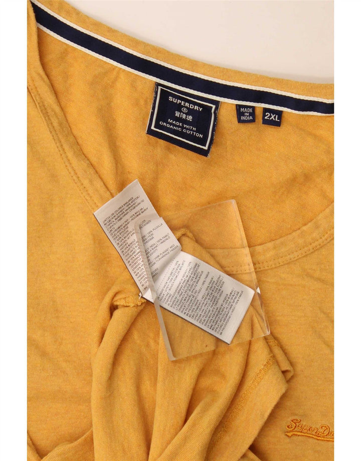 Superdry Camiseta Sin Mangas Para Hombre 2XL Algodón Amarillo