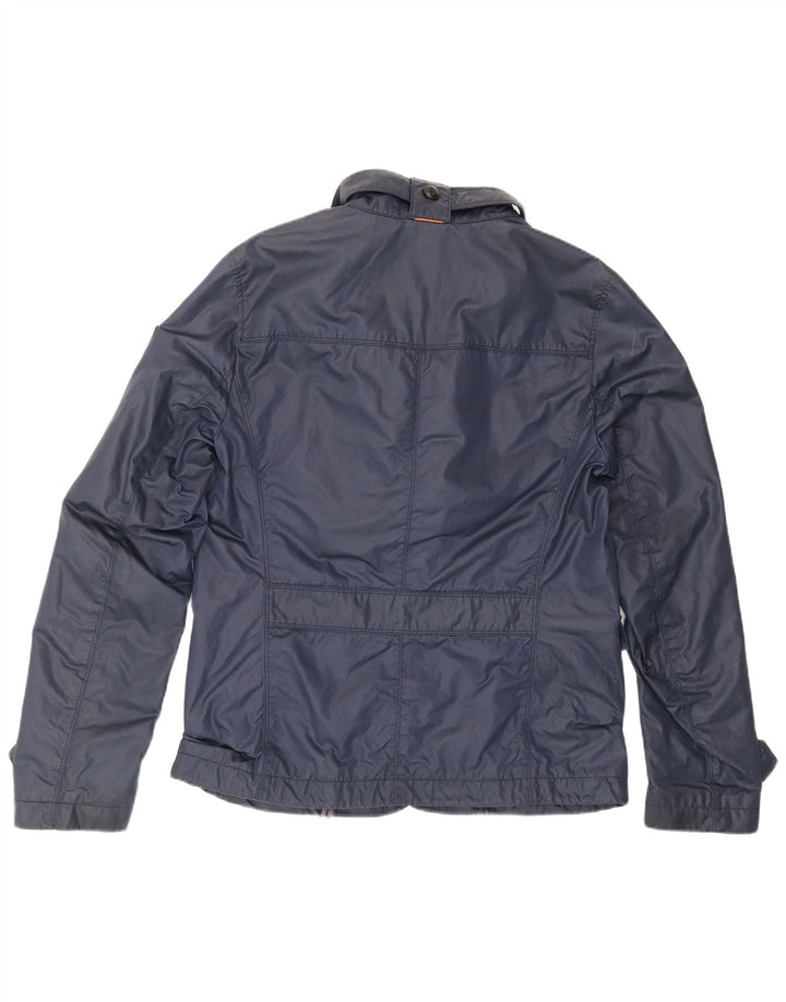 Hugo Boss Chaqueta utilitaria para hombre EU 50 Grande Algodón azul marino