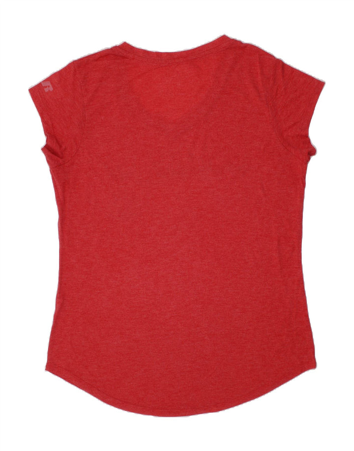 RUSSELL ATHLETIC Womens Graphic T-Shirt Top US 8/10 Medium Red Vintage Russell Athletic and Second-Hand Russell Athletic from Messina Hembry 
