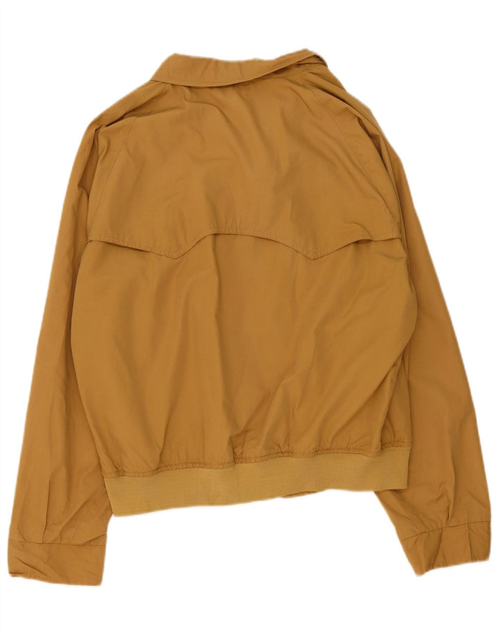 VINTAGE Womens Bomber Jacket IT 58 5XL Beige Polyester