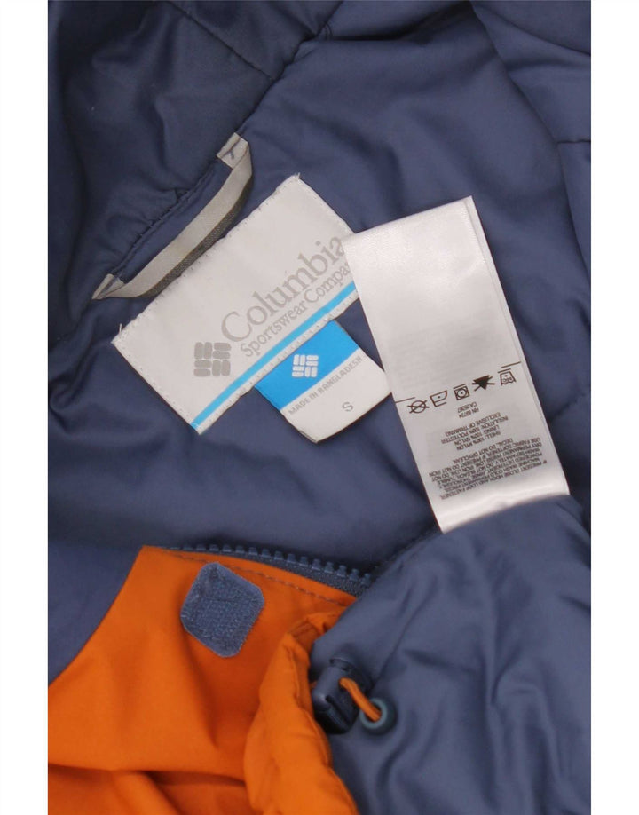 Columbia Chaqueta anorak gráfica para hombre UK 36 Small Azul marino Colorblock