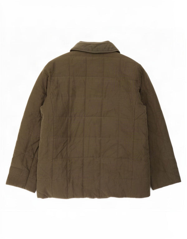 Marks & Spencer Chaqueta acolchada para mujer UK 44 Grande Poliéster caqui