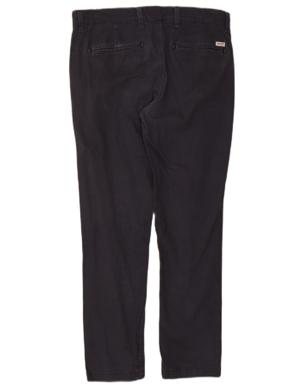 Jack & Jones Mens Slim Chino Pantalones W32 L28 Azul Marino Algodón