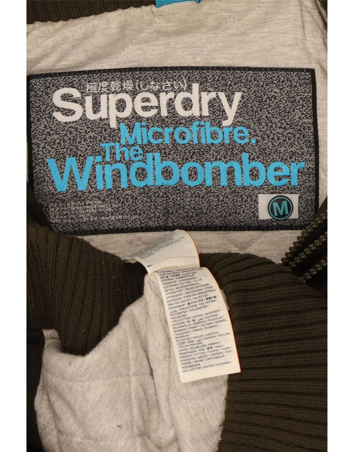 Superdry Chaqueta cortavientos con capucha The Windbomber para hombre, talla 38, color marrón medio