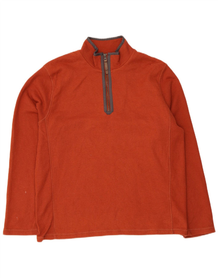 Mountain Warehouse Sudadera con cuello y cremallera para hombre Jersey Marrón medio Poliéster