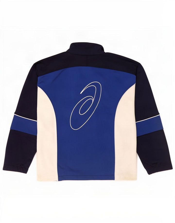 Asics Hombre Chándal Top Chaqueta Grande Azul Colorblock