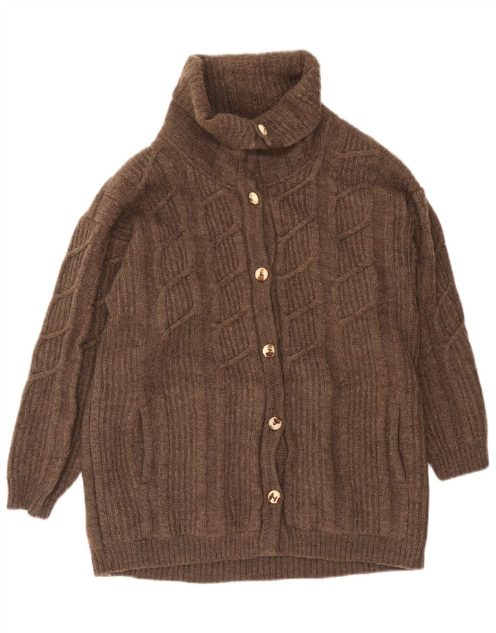 Geiger - Cárdigan para mujer, talla 42, lana marrón grande