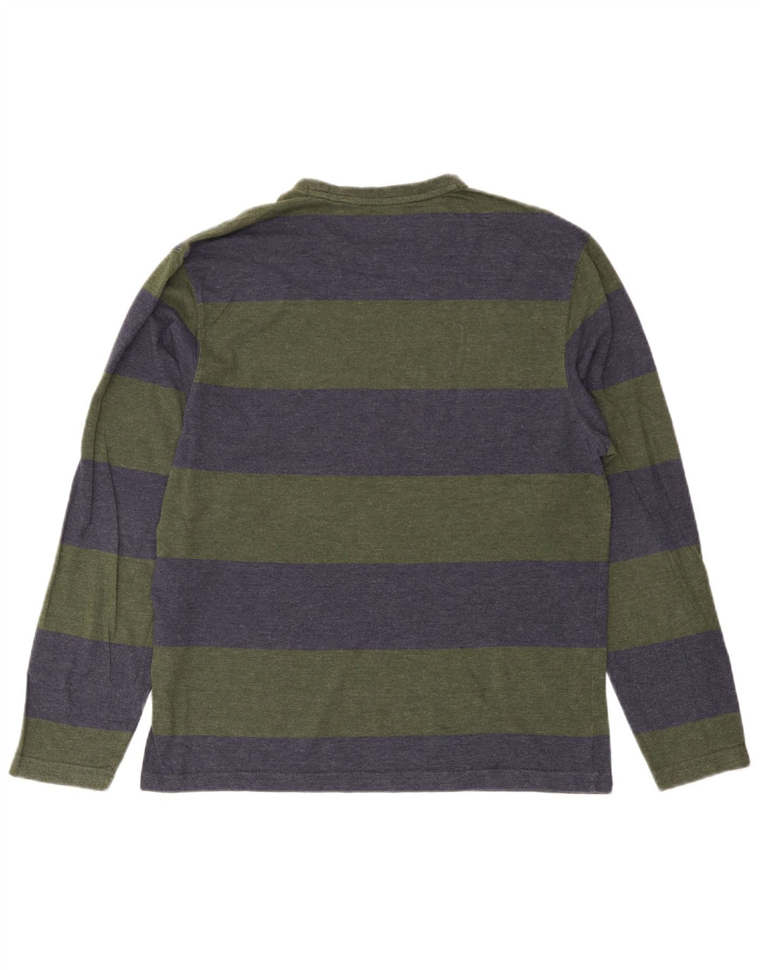 Izod Hombre Top Manga Larga Algodón A Rayas Verde Pequeño