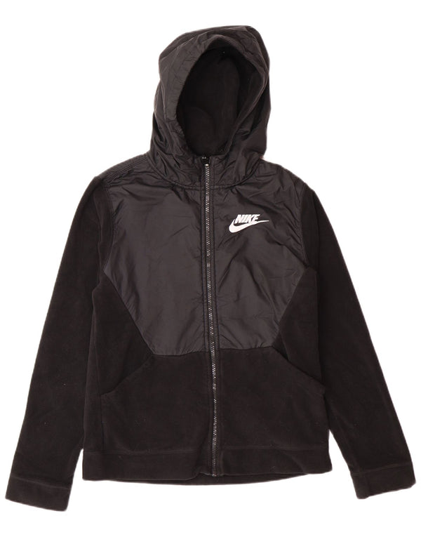 Nike Chaqueta Polar con Capucha Niña 13-14 Años XL Negro Poliéster Deporte