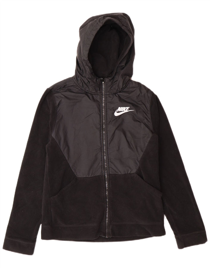 Nike Chaqueta Polar con Capucha Niña 13-14 Años XL Negro Poliéster Deporte