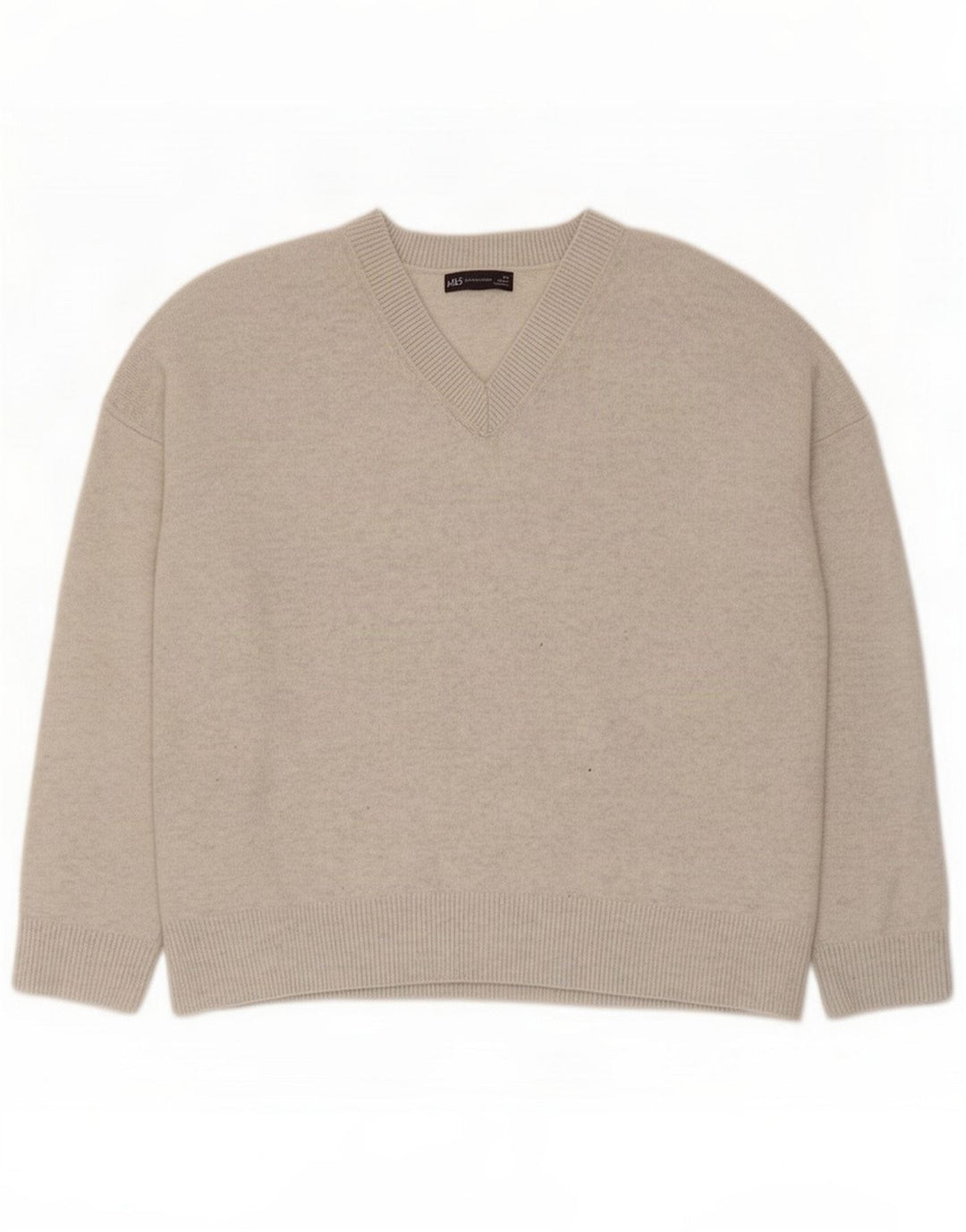Marks & Spencer Suéter con cuello en V para hombre XL Poliéster gris