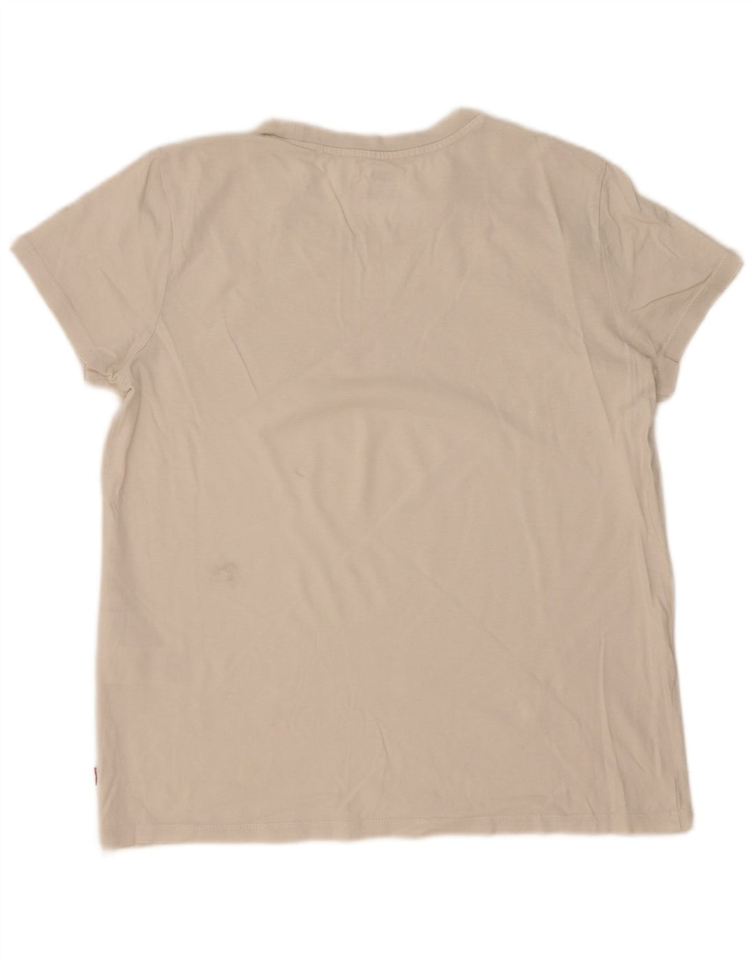 Levi's Camiseta gráfica para mujer Top UK 44 Algodón blanco mediano
