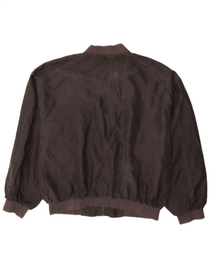 Pensacola Chaqueta Bomber para Hombre UK 42 XL Seda Negra