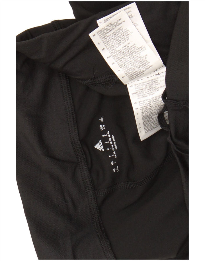 ADIDAS Mujer Capri Chándal Pantalones UK 16/18 Grande Negro Poliéster