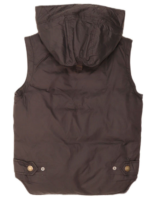 Calvin Klein Chaleco acolchado con capucha para hombre UK 38 Medium Negro