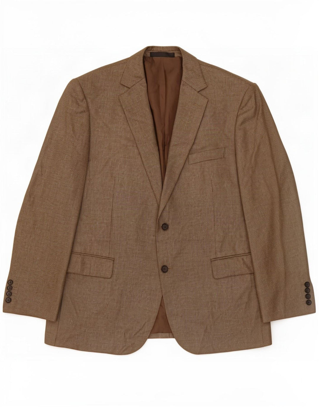 Marks & Spencer Chaqueta tipo blazer de 2 botones para hombre UK 44 XL Marrón Poliéster