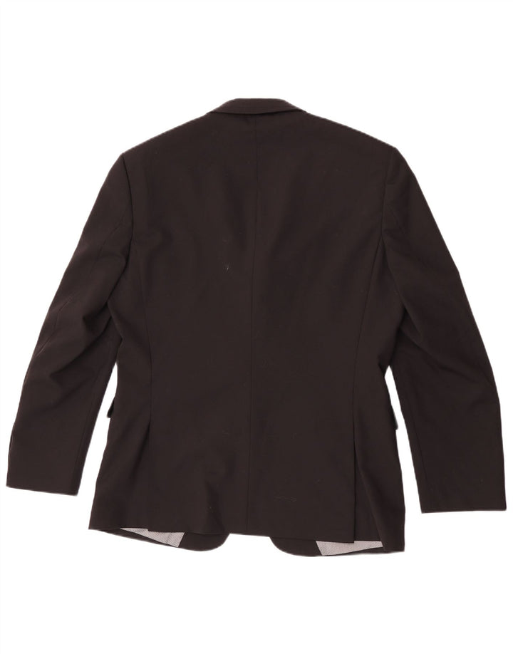 Pierre Cardin Chaqueta tipo blazer entallada con 2 botones para hombre UK 38 Mediana Lana negra