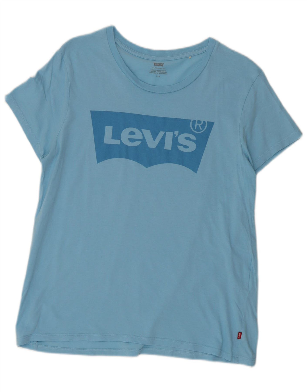 LEVI'S Camiseta gráfica para mujer Top UK 44 Grande Azul