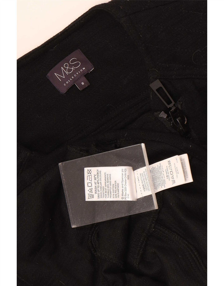 Marks & Spencer Chaqueta Racer para Mujer UK 8 Small Algodón Negro