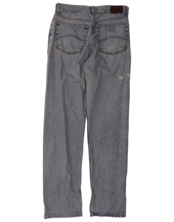 Armani Womens Straight Jeans W34 L33 Blue Cotton
