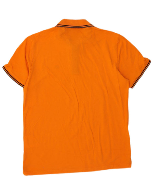 Champion Polo De Hombre De Algodón A Rayas Naranja Medio