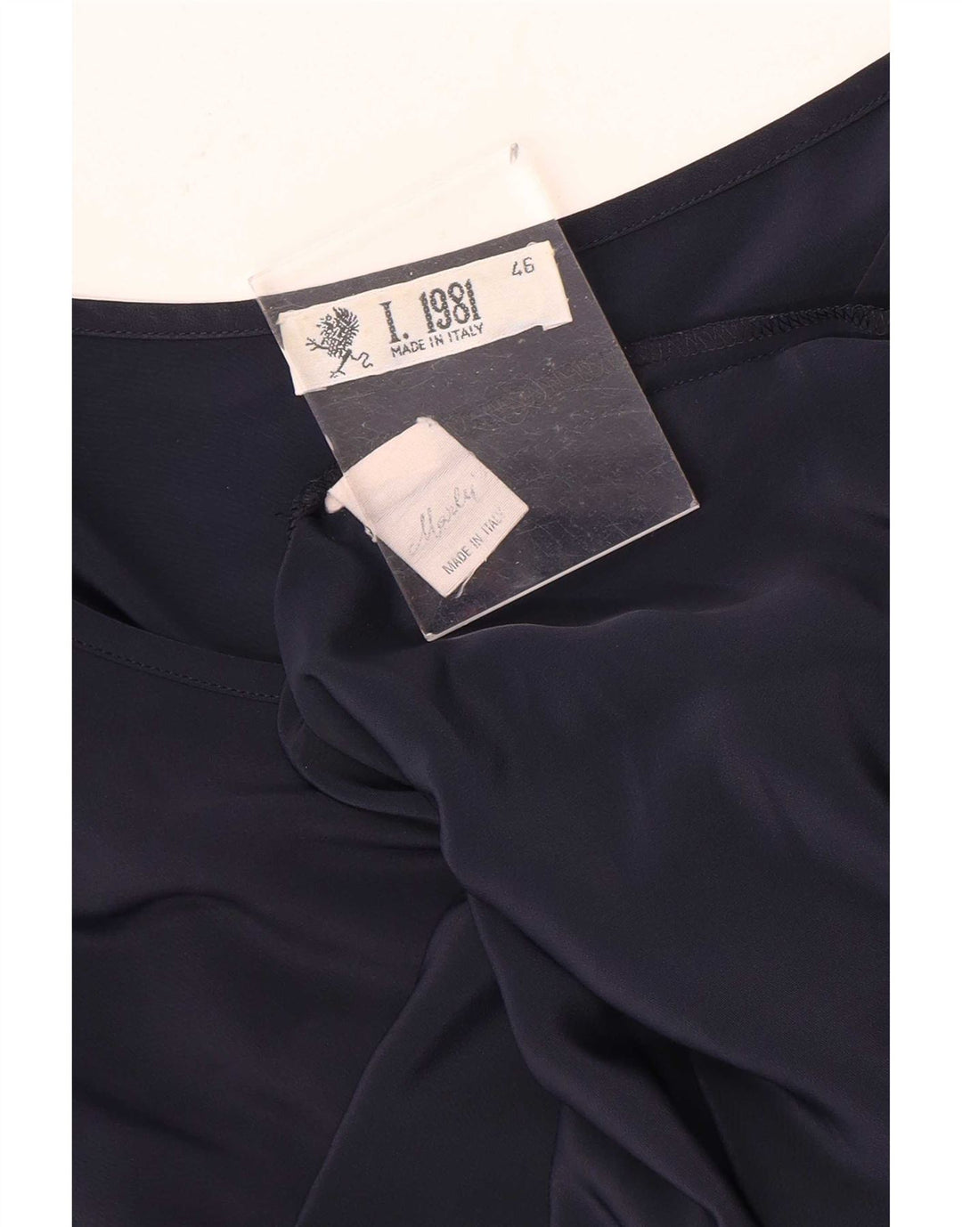 Marly's 1981 Blusa para Mujer Top IT 46 Grande Azul Marino Poliéster