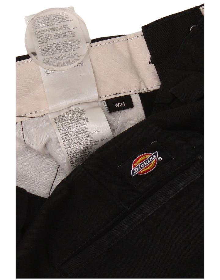 Dickies Pantalón chino de pernera ancha para mujer W24 L30 Poliéster negro