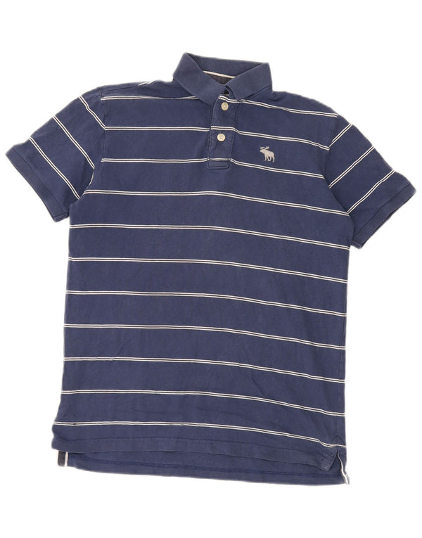 Abercrombie & Fitch Polo Hombre XL Algodón Rayas Azul Marino