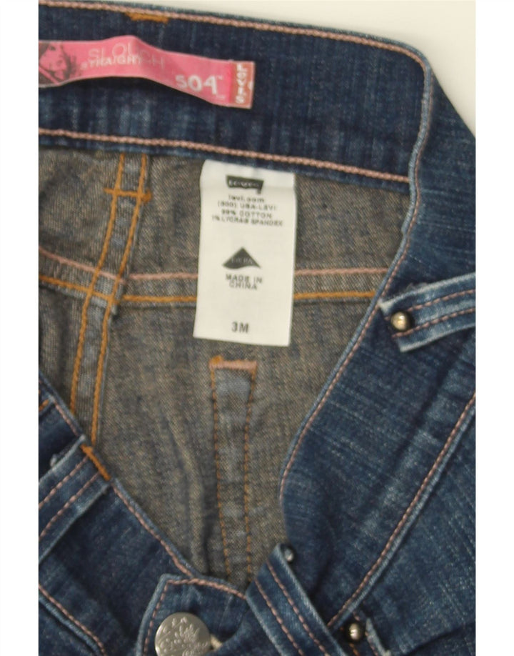 LEVI'S Womens 504 Straight Jeans US 3 Small W30 L29 Blue Cotton Vintage Levi's and Second-Hand Levi's from Messina Hembry 