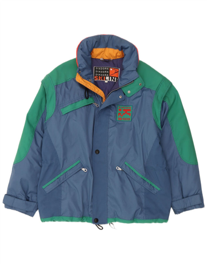 DIADORA Chaqueta de esquí para hombre UK 40 Large Azul Colorblock Poliéster