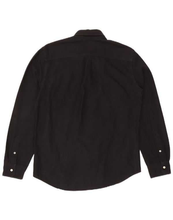 American Eagle Camisa de corte clásico para hombre Algodón negro mediano