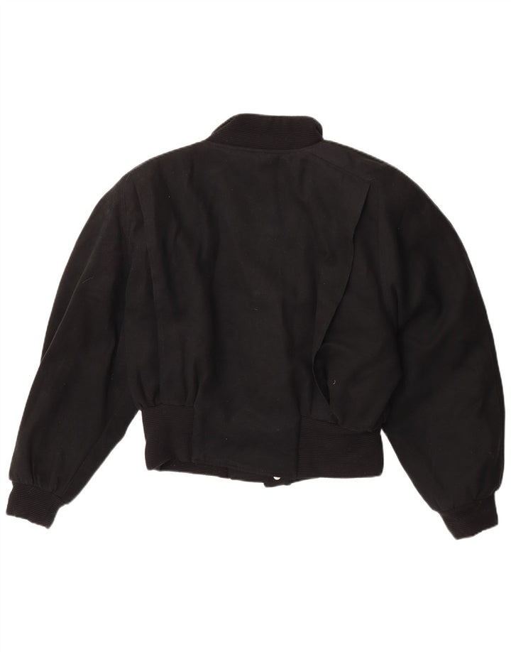 Chaqueta bomber vintage para mujer IT 44 Poliéster negro medio