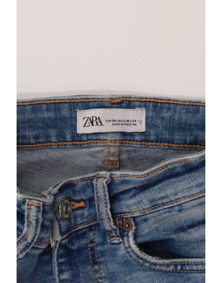 Zara Vaqueros Acampanados Mujer EU 34 2XS W24 L30 Azul