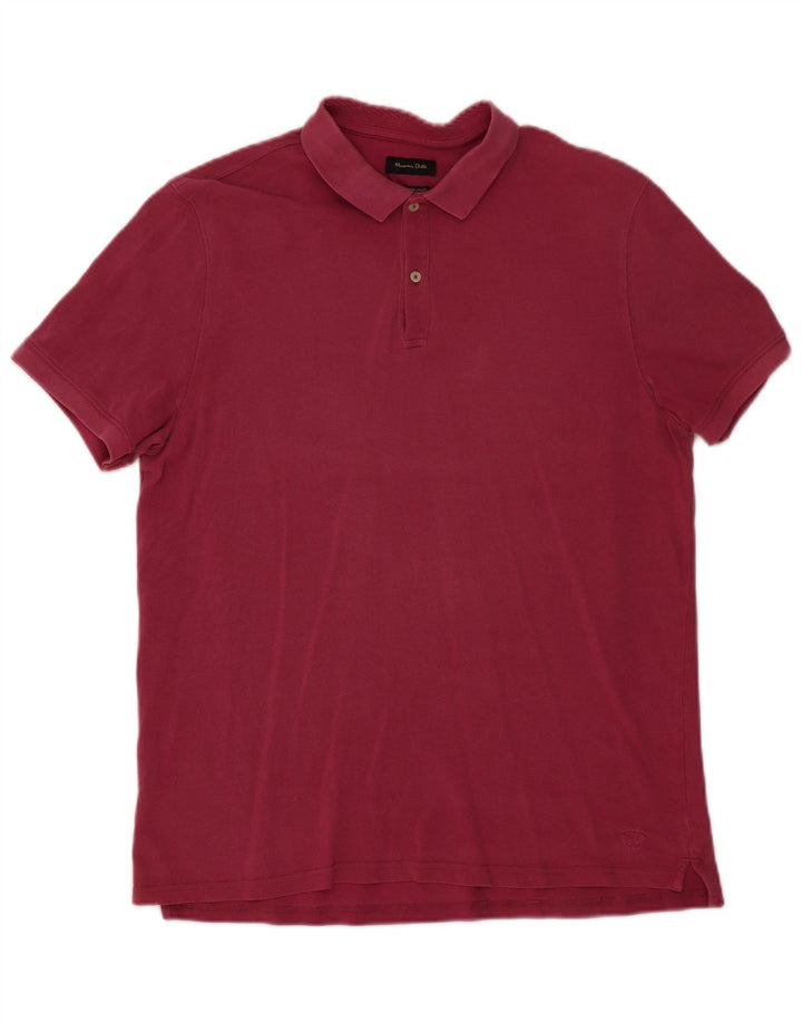 Polo Massimo Dutti Hombre Rosa Mediano