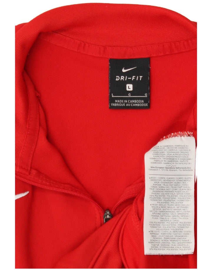 Nike Mens Dri Fit Chándal Top Chaqueta Grande Poliéster Rojo