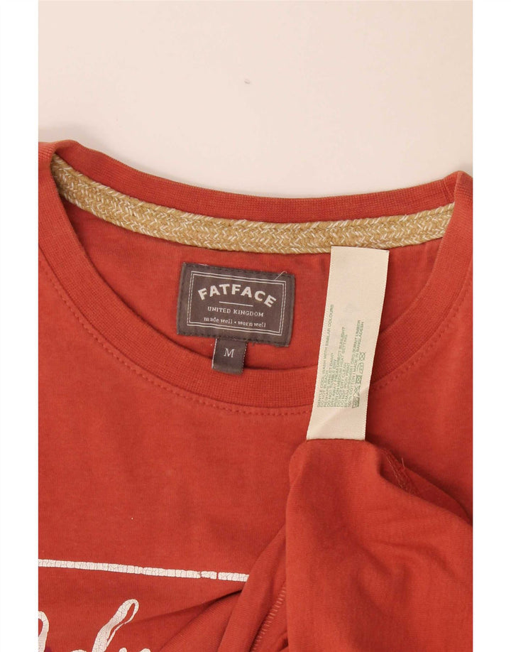 Camiseta gráfica para hombre Fat Face Top de algodón rojo medio