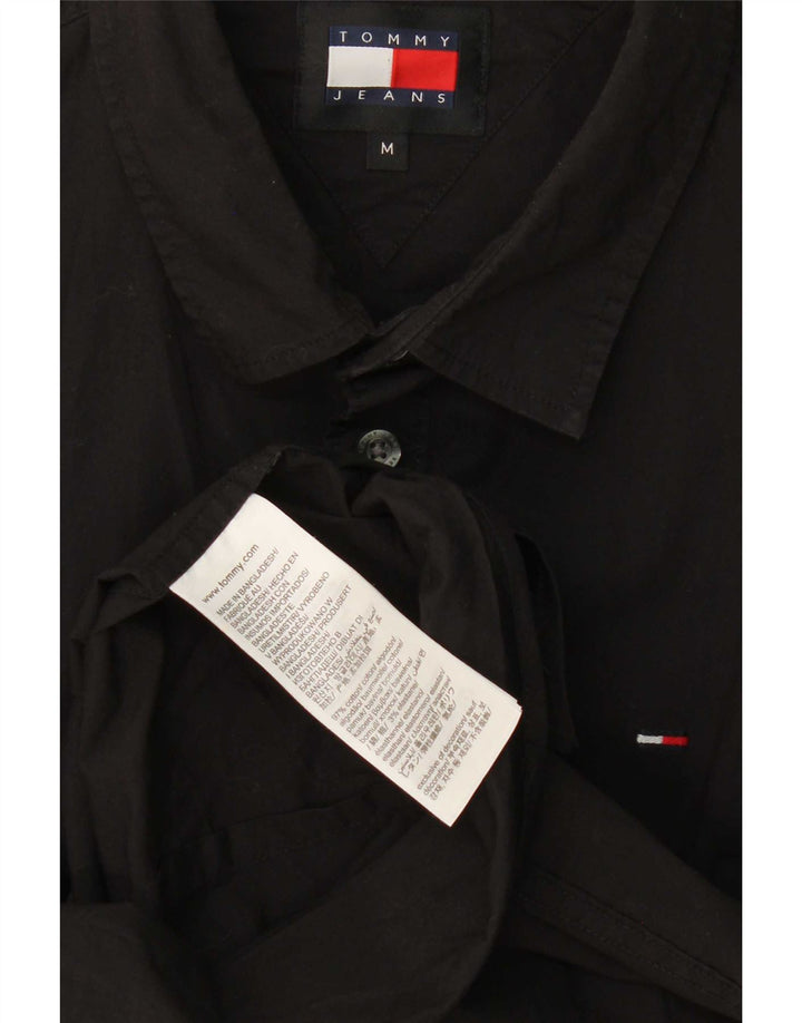 Camisa Tommy Hilfiger Hombre Slim Fit Algodón Negro Mediano