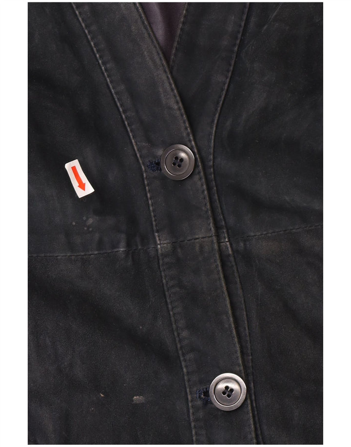 Nazareno Gabrielli Chaqueta de ante para mujer IT 44 Medium Azul marino