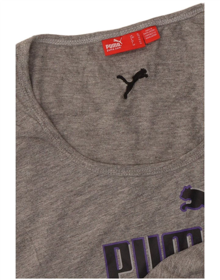 PUMA Womens Graphic Vest Top UK 16 Large Grey