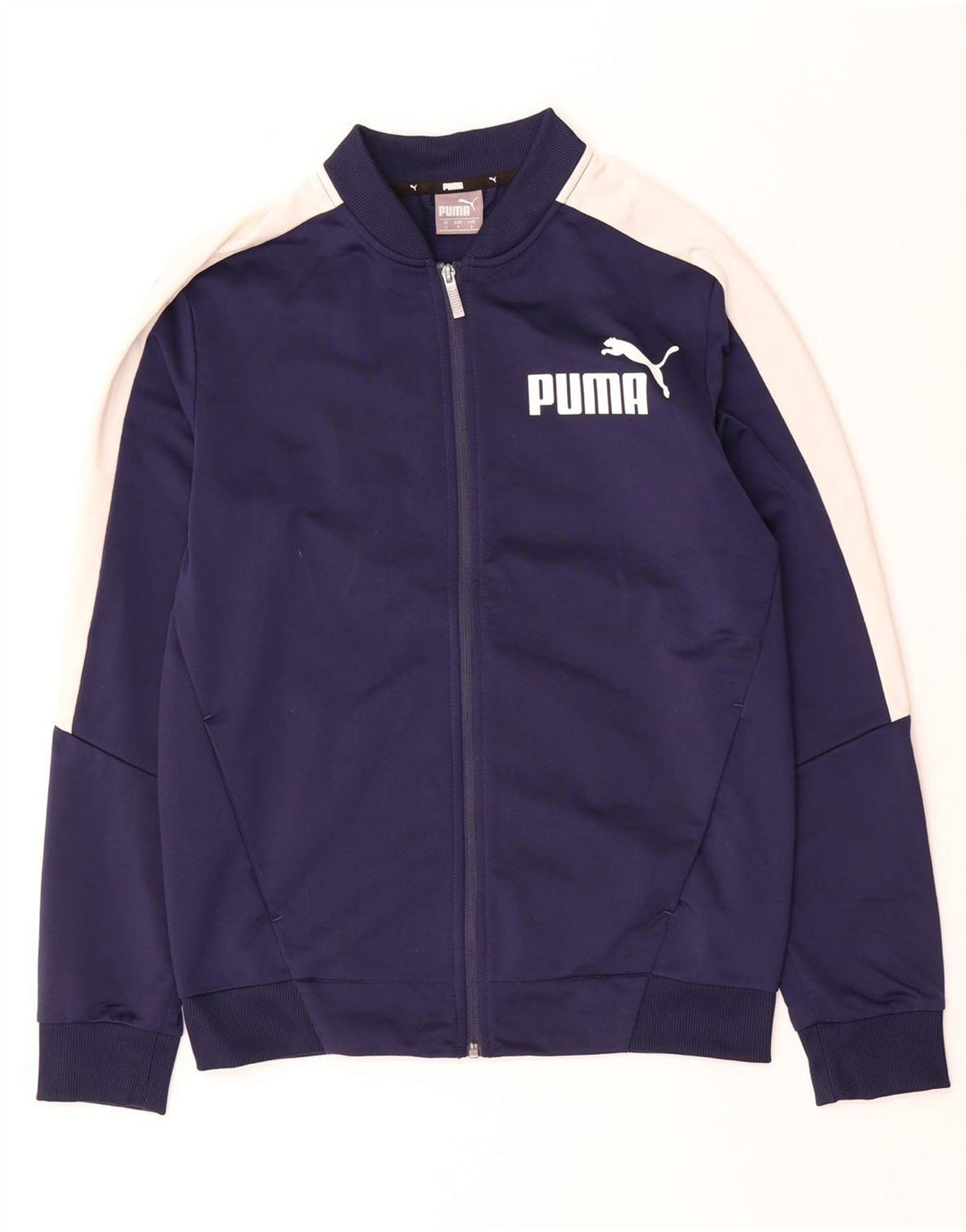 Puma Hombre Chándal Top Chaqueta Pequeña Azul Marino Colorblock Poliéster