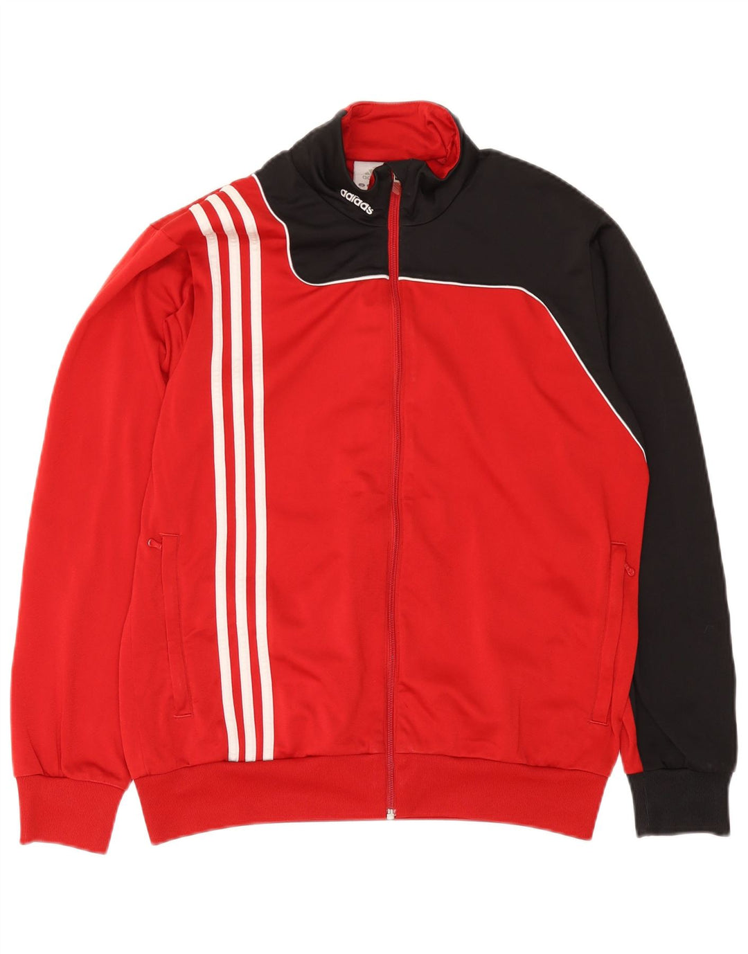 Adidas - Chaqueta de chándal para hombre, talla 38/40, color rojo medio, poliéster