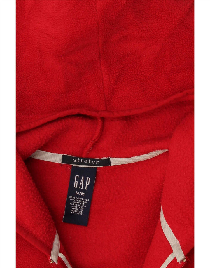 Chaqueta polar elástica con capucha para mujer Gap UK 44 Poliéster rojo mediano