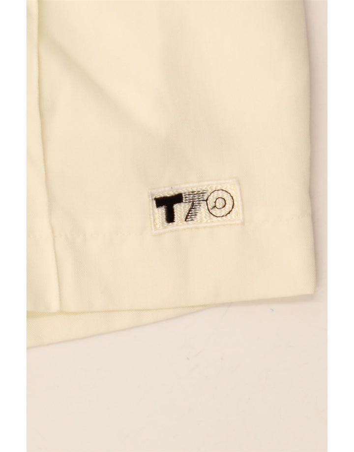 VINTAGE Pantalones cortos chinos para mujer W26 Pequeño blanco roto