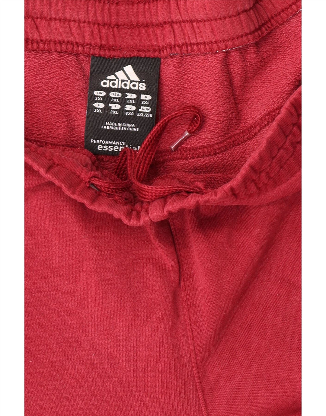 ADIDAS Pantalón de chándal para hombre 2XL Algodón burdeos