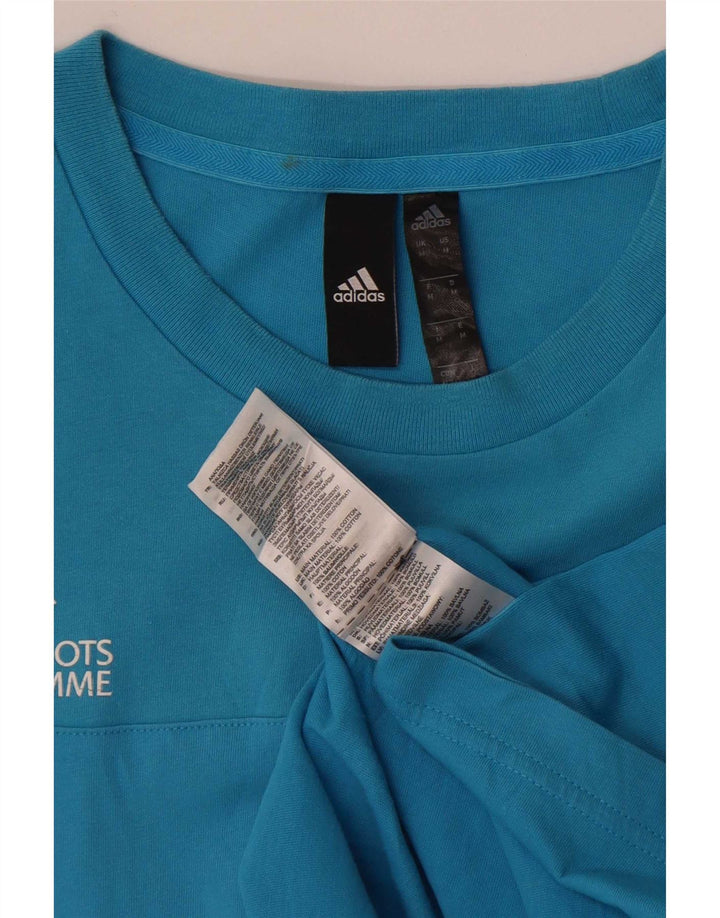 Adidas Mens UEFA Grassroots Program Graphic Camiseta Top Azul Medio
