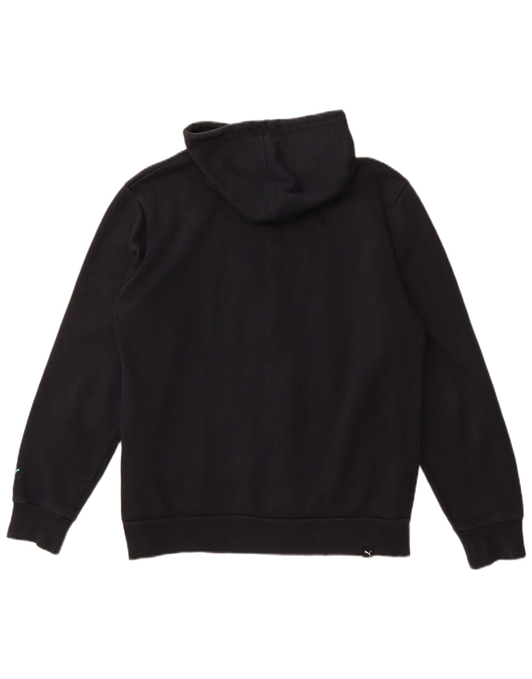 PUMA Suéter con capucha y cremallera gráfica para hombre Algodón azul marino mediano